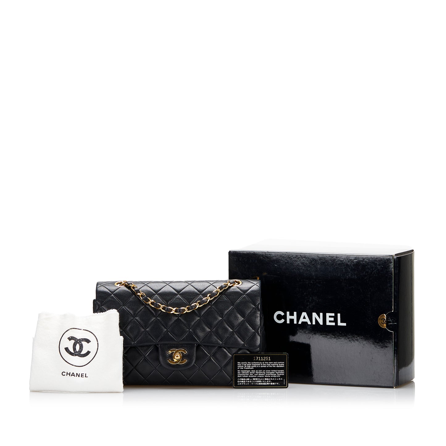 Medium Classic Lambskin Double Flap
