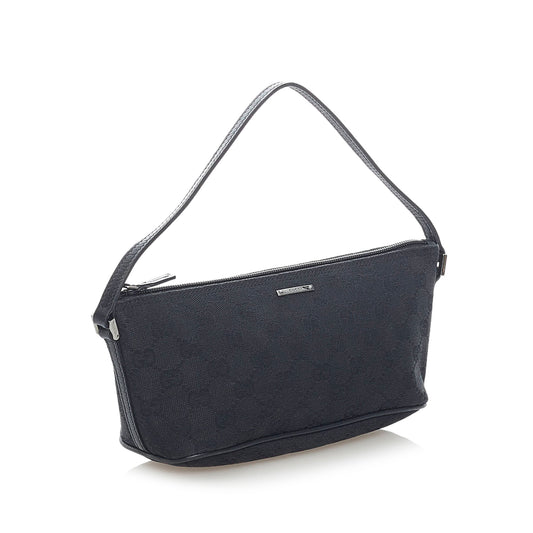 GG Canvas Boat Baguette