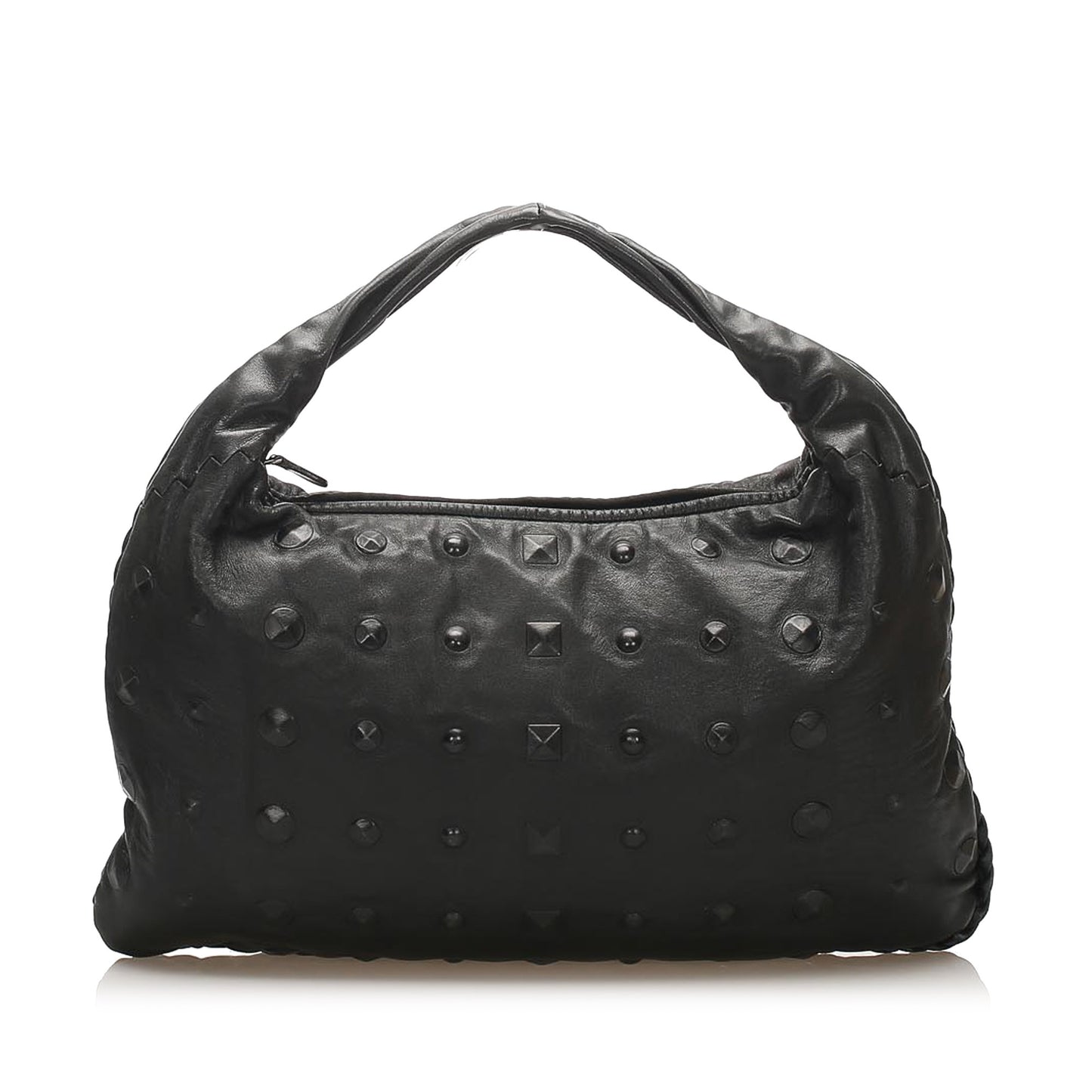 Studded Leather Hobo Bag