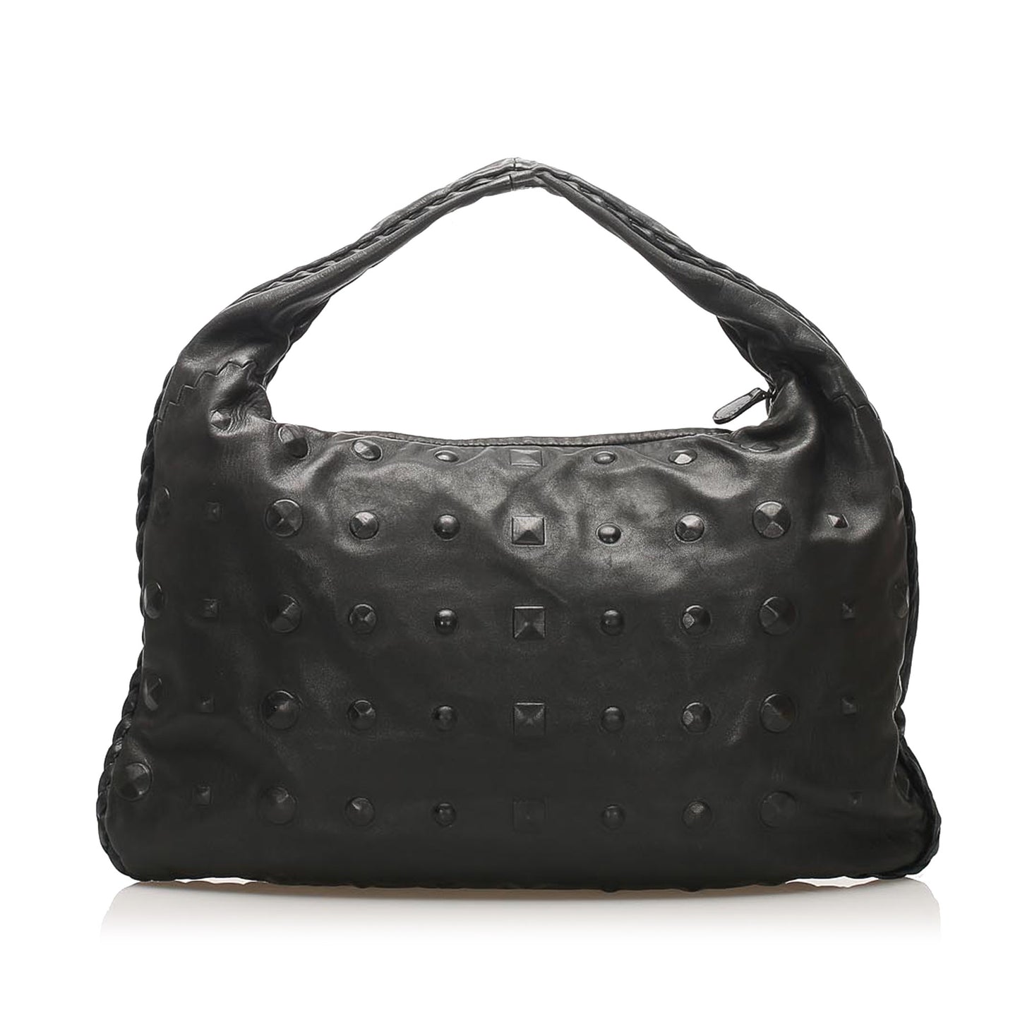 Studded Leather Hobo Bag