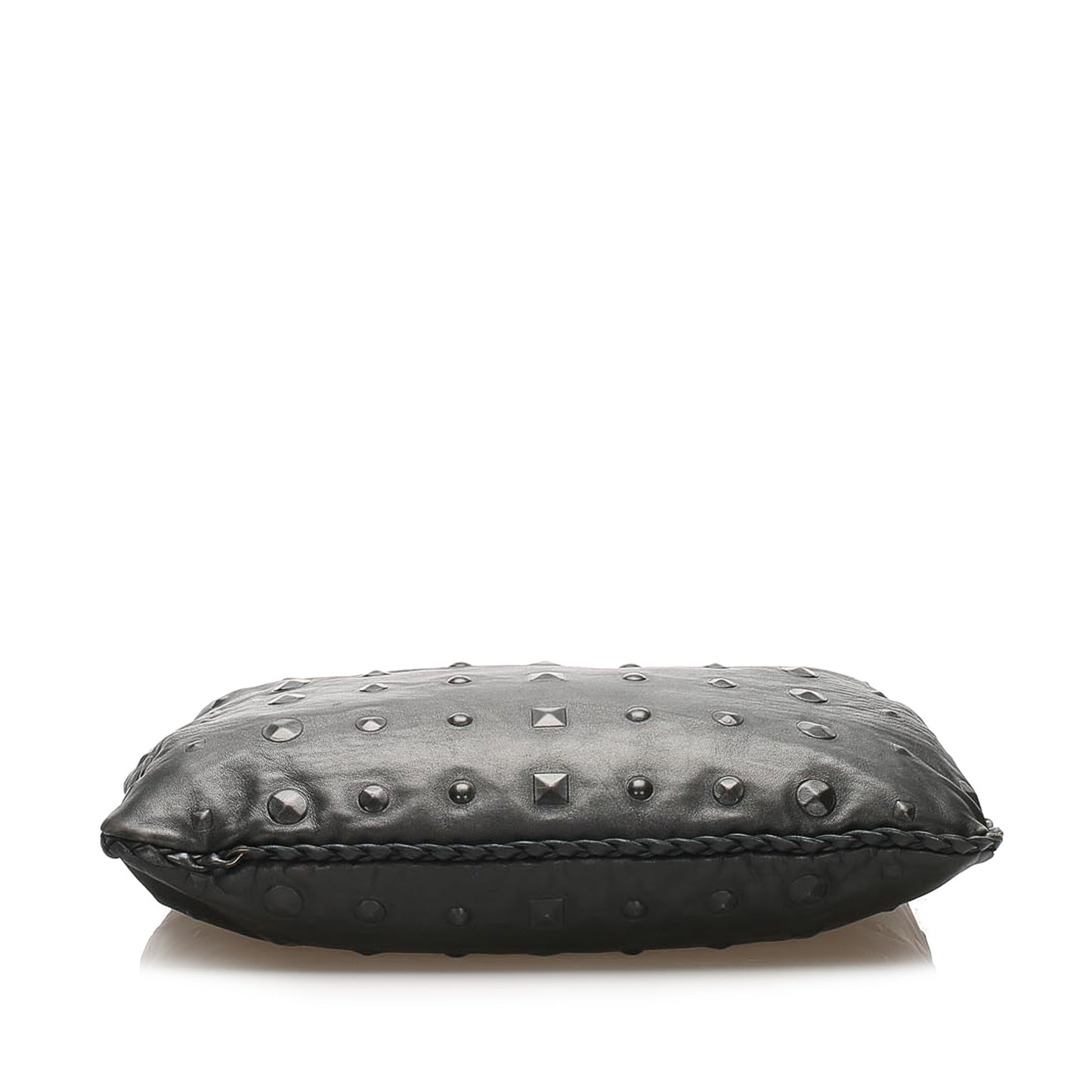 Studded Leather Hobo Bag