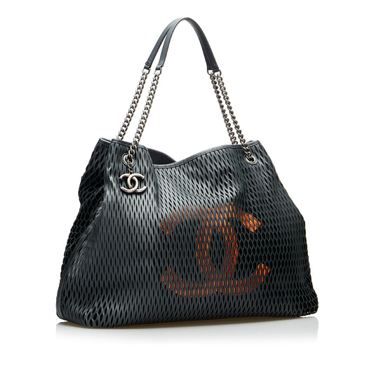 CC Perforated Leather Tote Bag