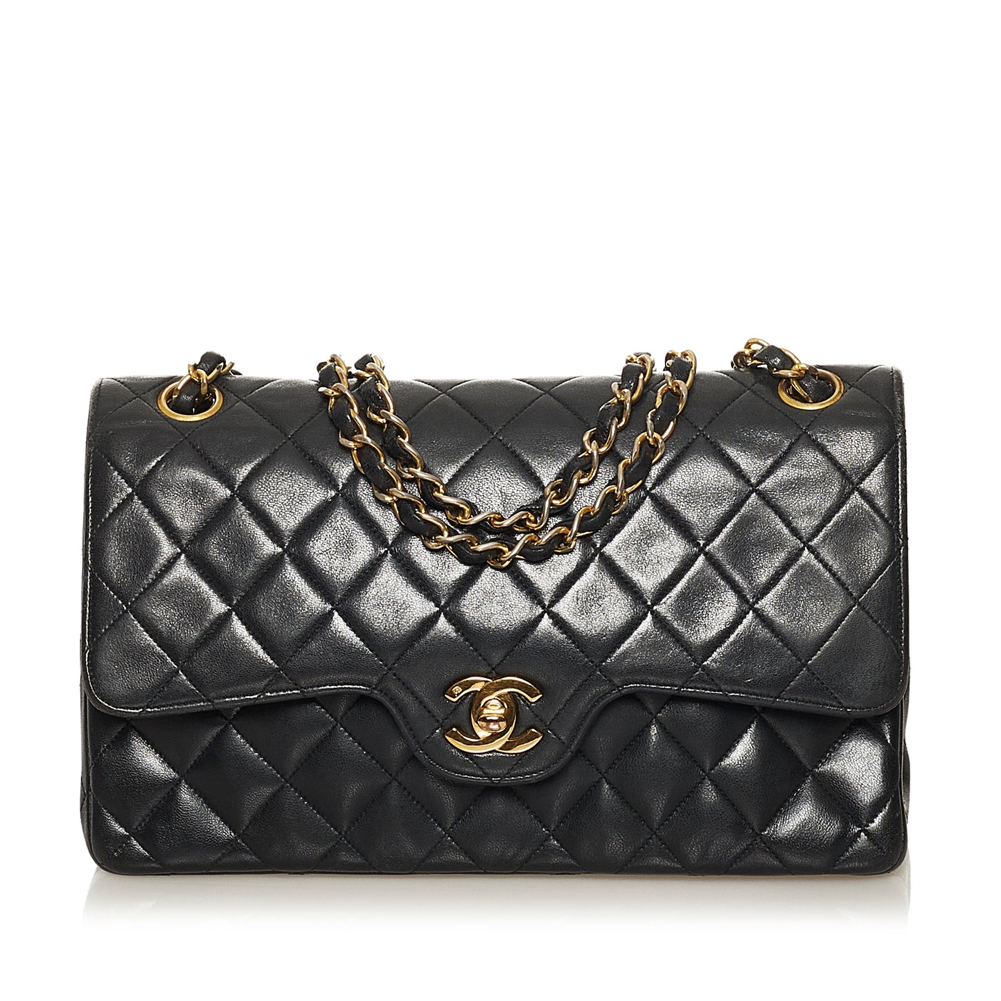 Medium Lambskin Double Flap