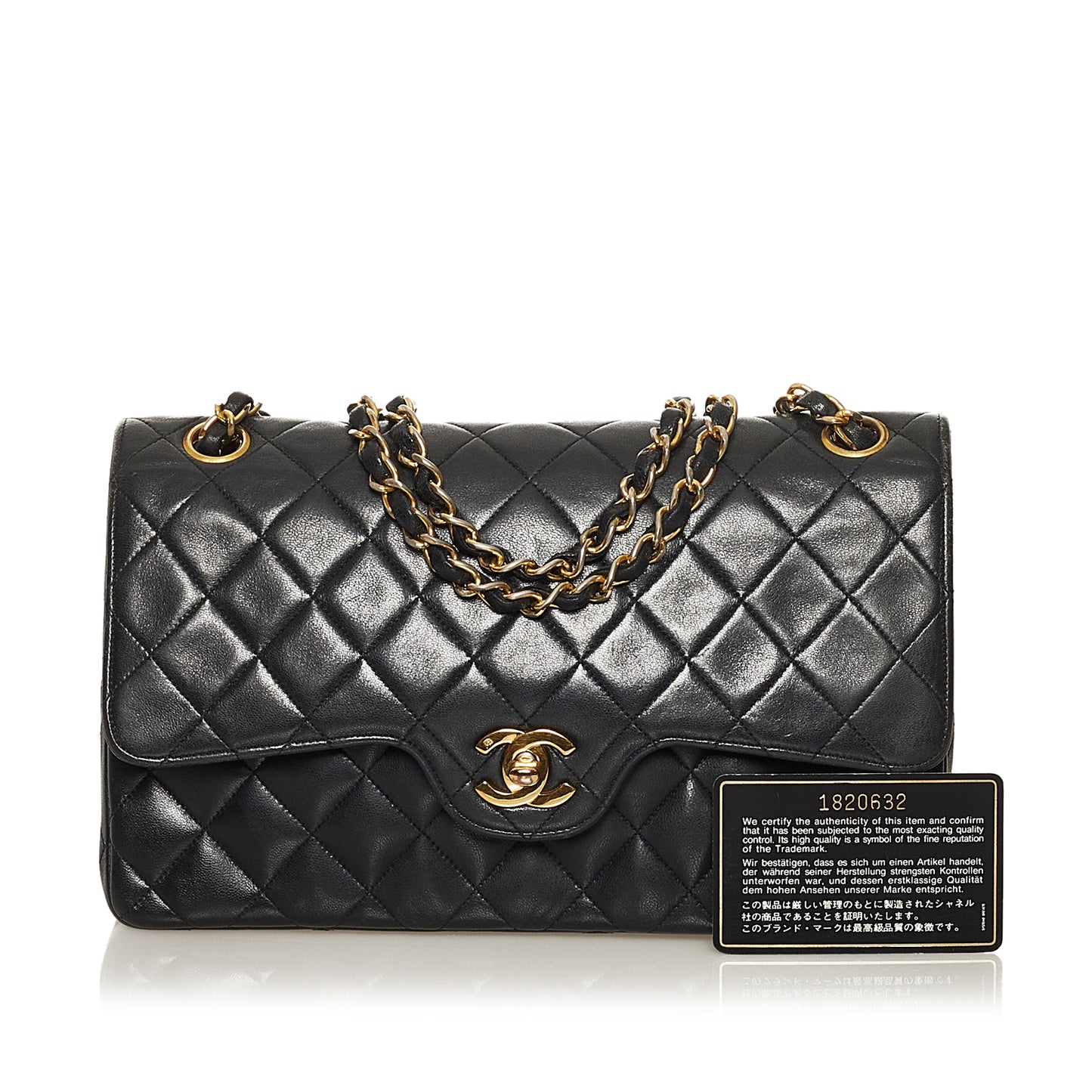 Medium Lambskin Double Flap