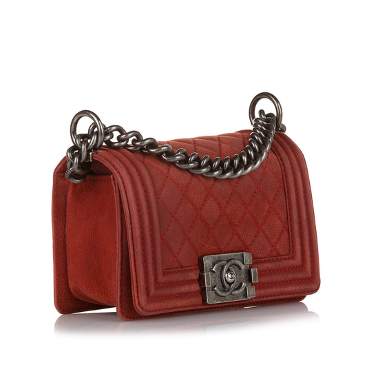 Boy Caviar Leather Flap Bag