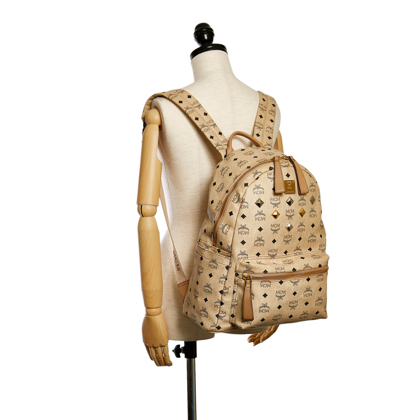 Visetos Sprinkle Stud Stark Leather Backpack