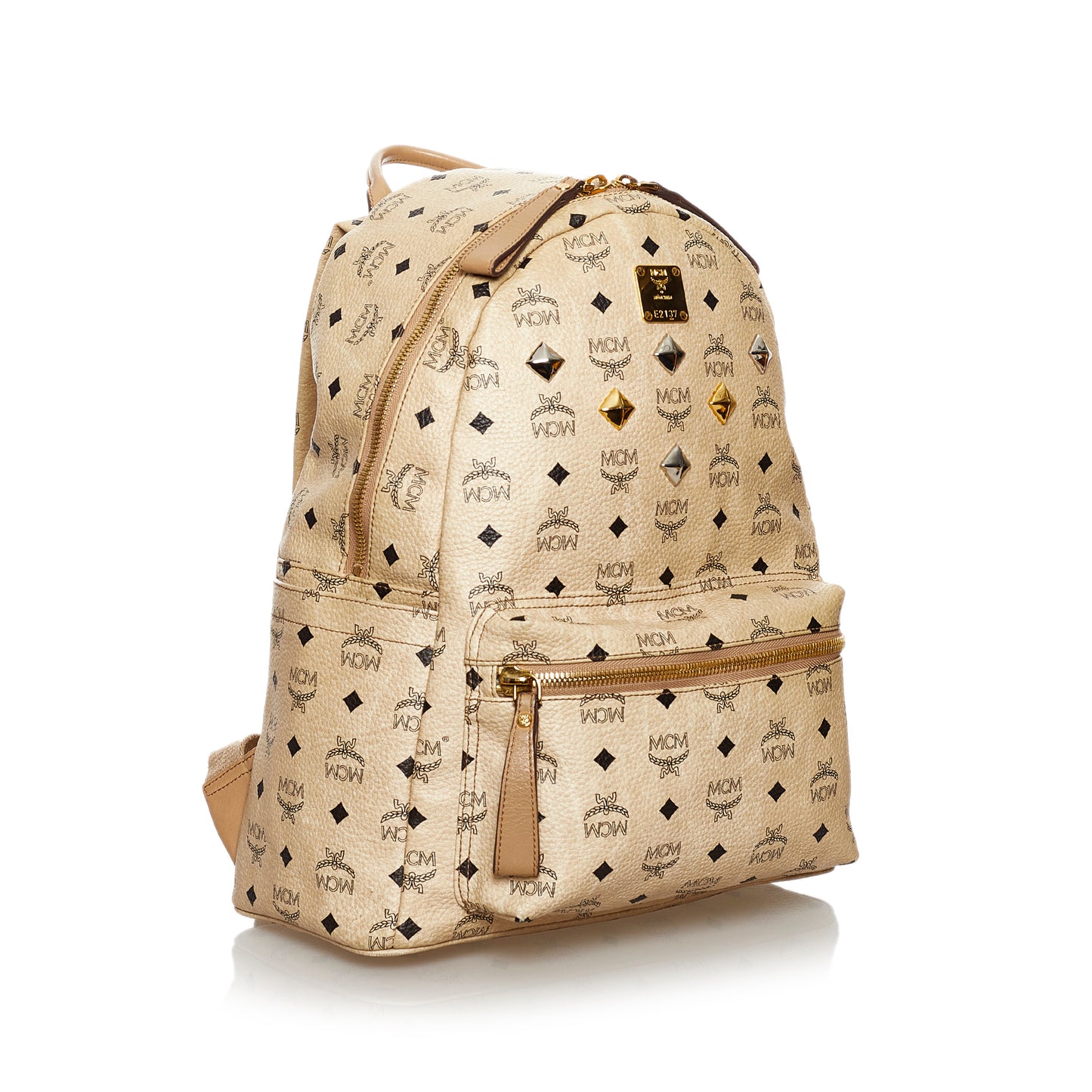 Visetos Sprinkle Stud Stark Leather Backpack