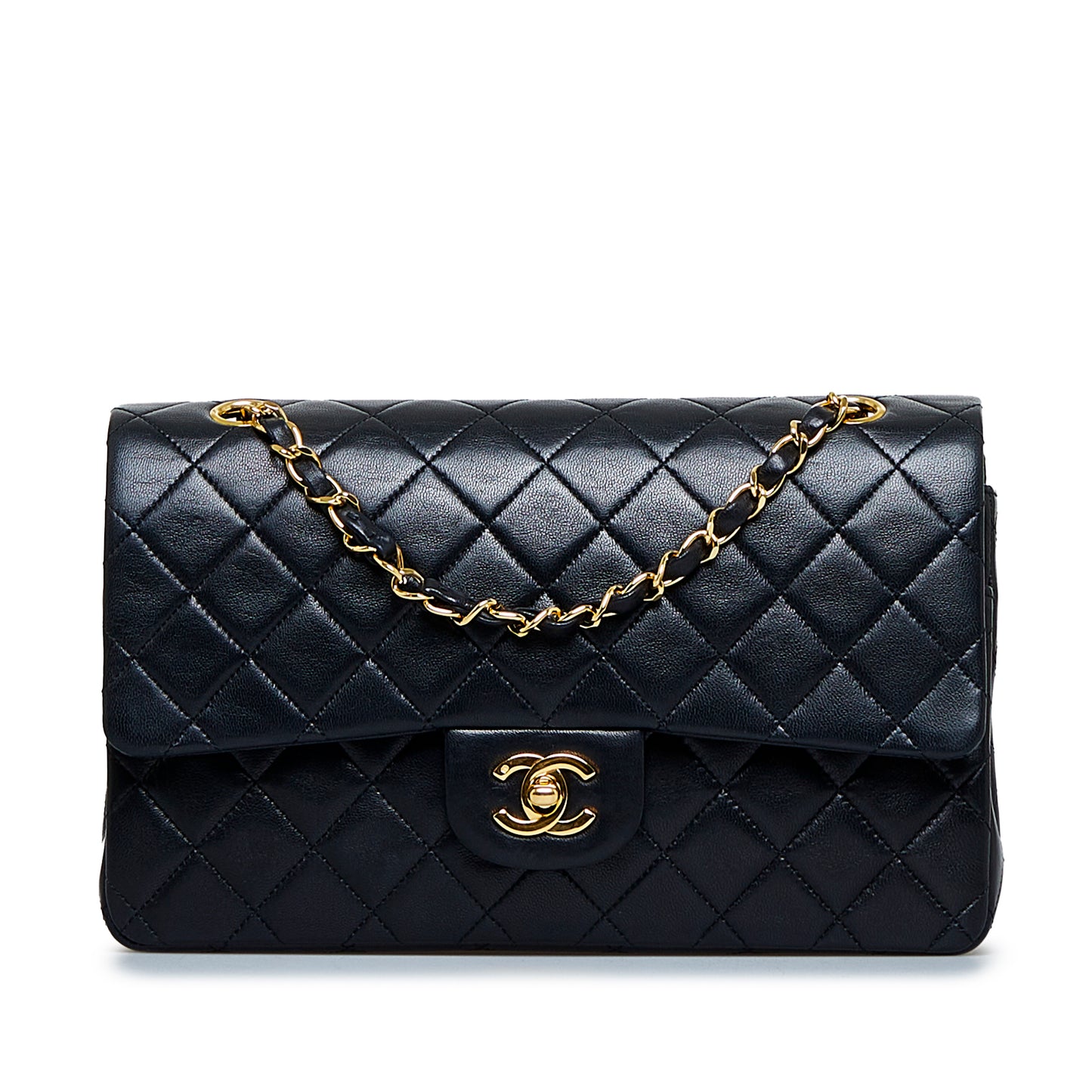 Medium Classic Lambskin Double Flap