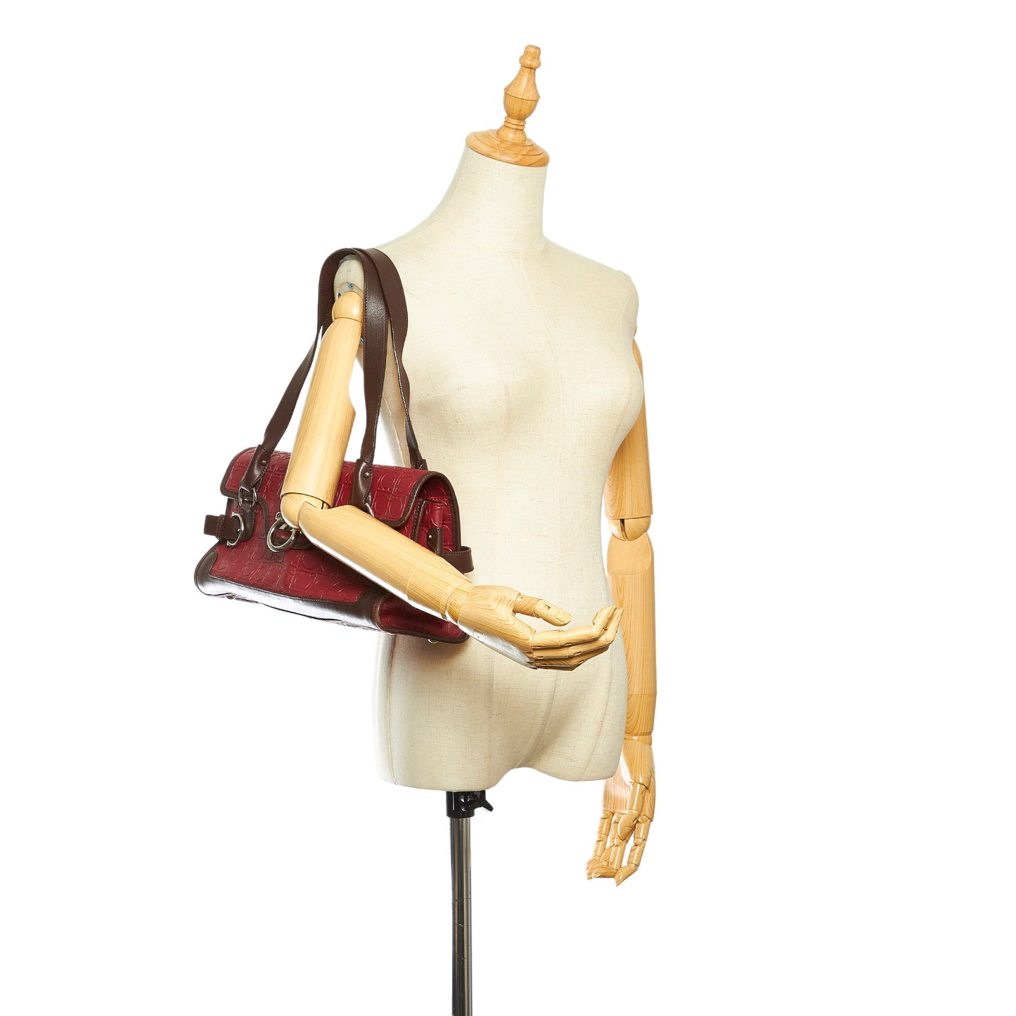 Gancini Leather Shoulder Bag