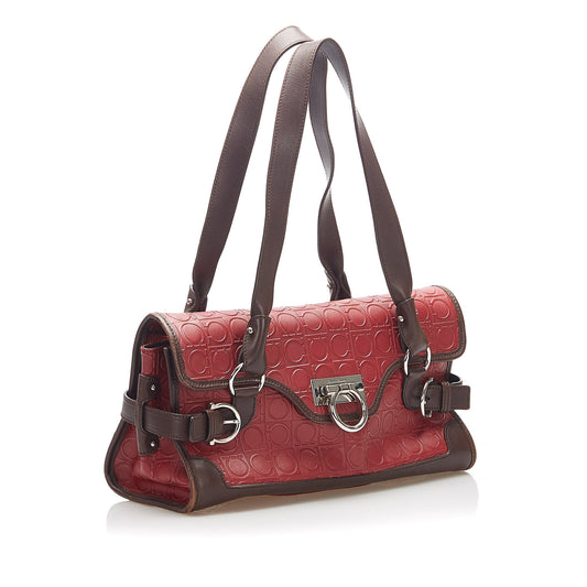 Gancini Leather Shoulder Bag