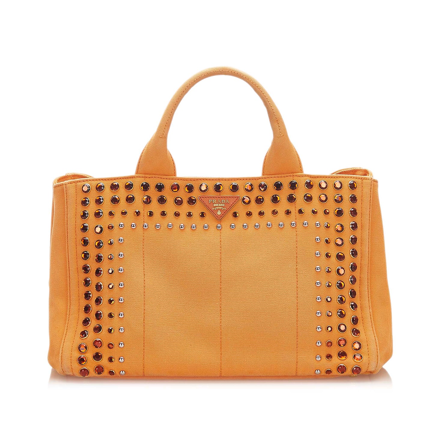Canapa Studded Canvas Satchel
