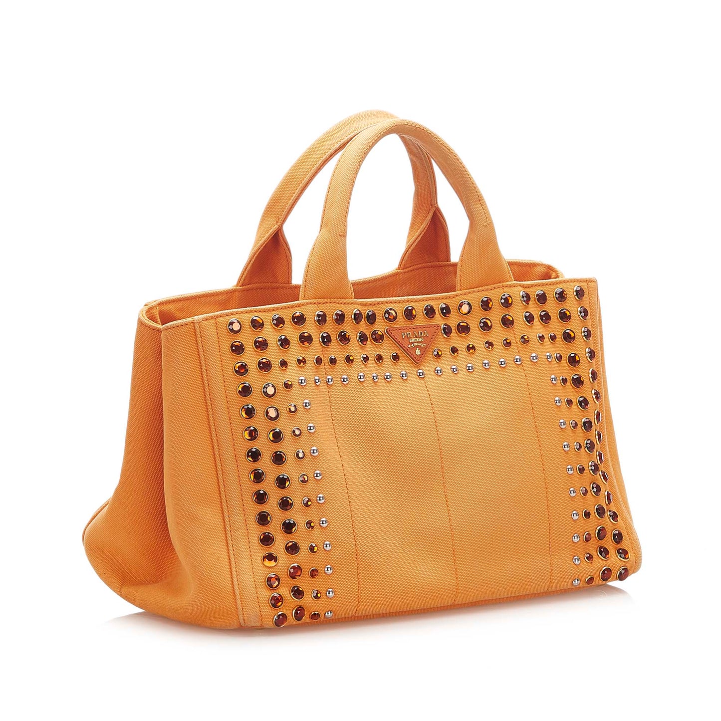 Canapa Studded Canvas Satchel