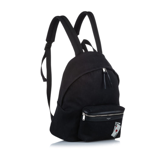 Playing Cards City Canvas Backpack