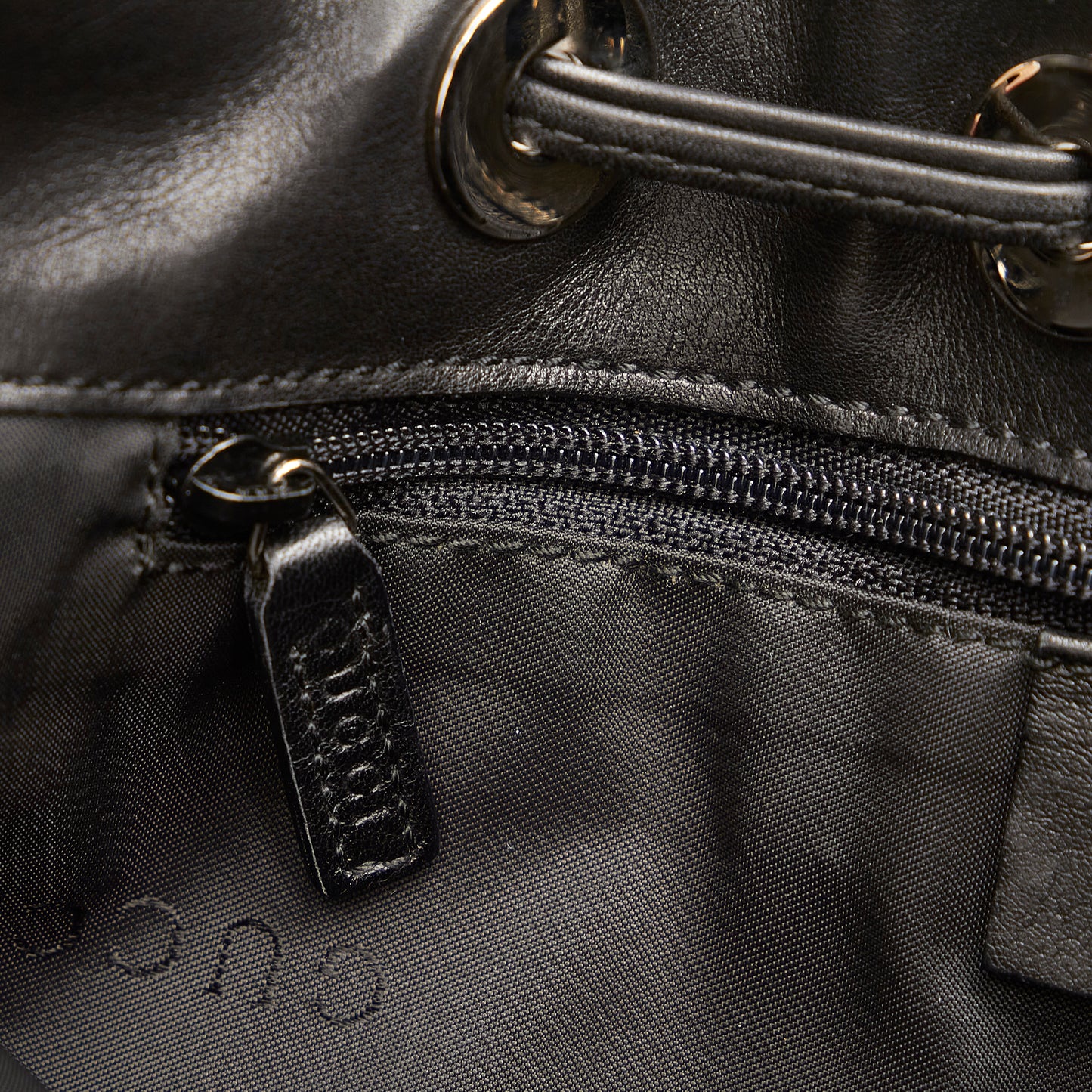Leather Drawstring Hobo Bag