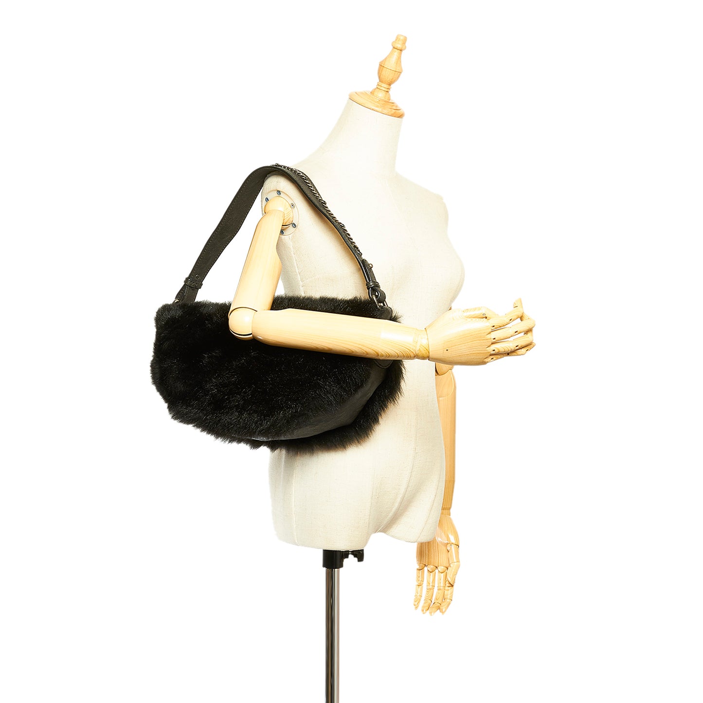 CC Rabbit Fur Shoulder Bag