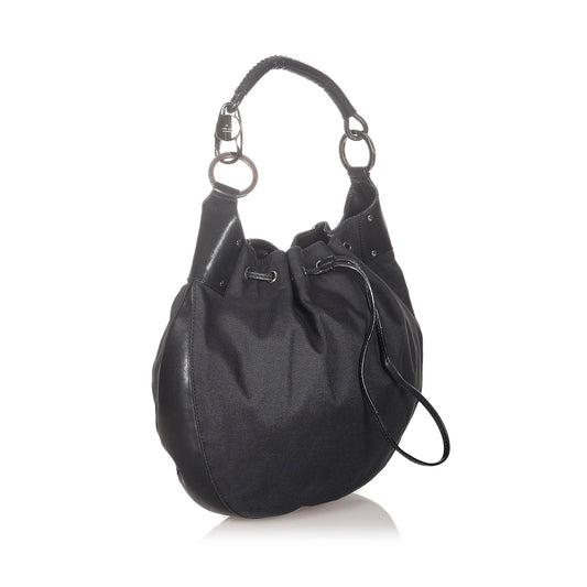 Canvas Drawstring Hobo Bag