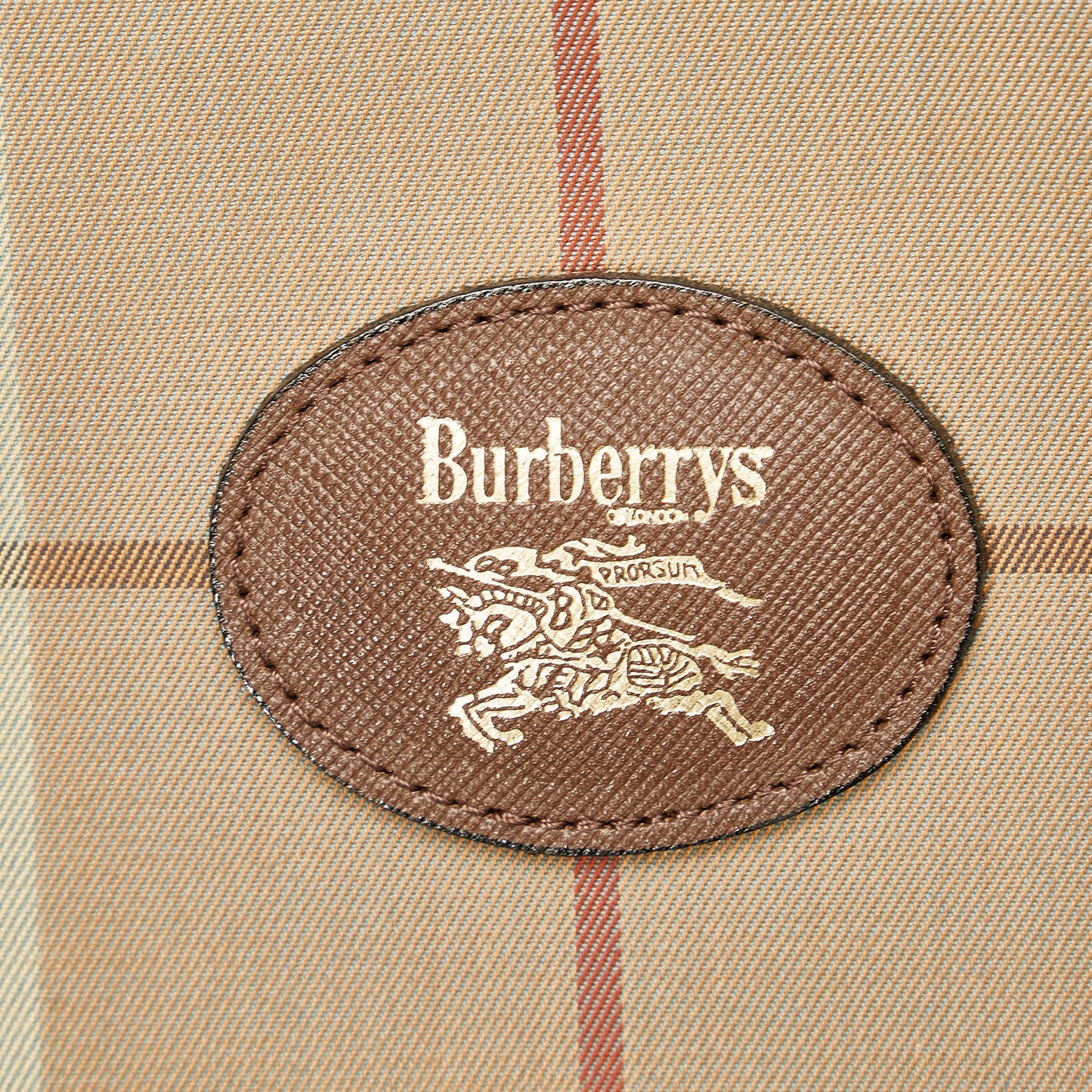 Plaid Canvas Boston Bag