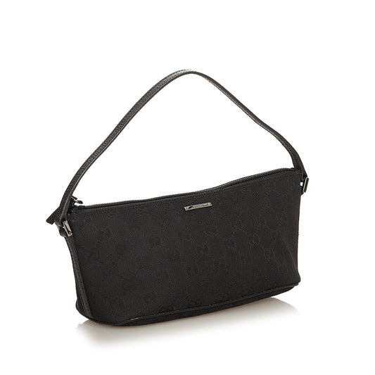 GG Canvas Boat Baguette