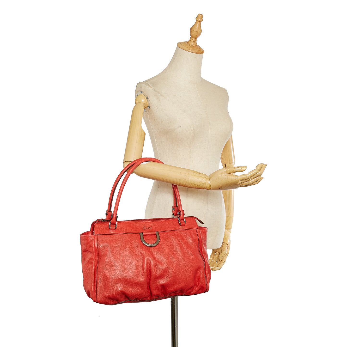 Abbey D-Ring Leather Shoulder Bag