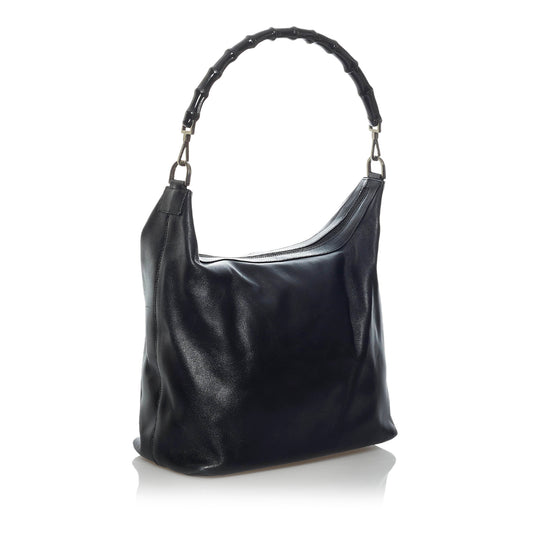 Bamboo Leather Shoulder Bag