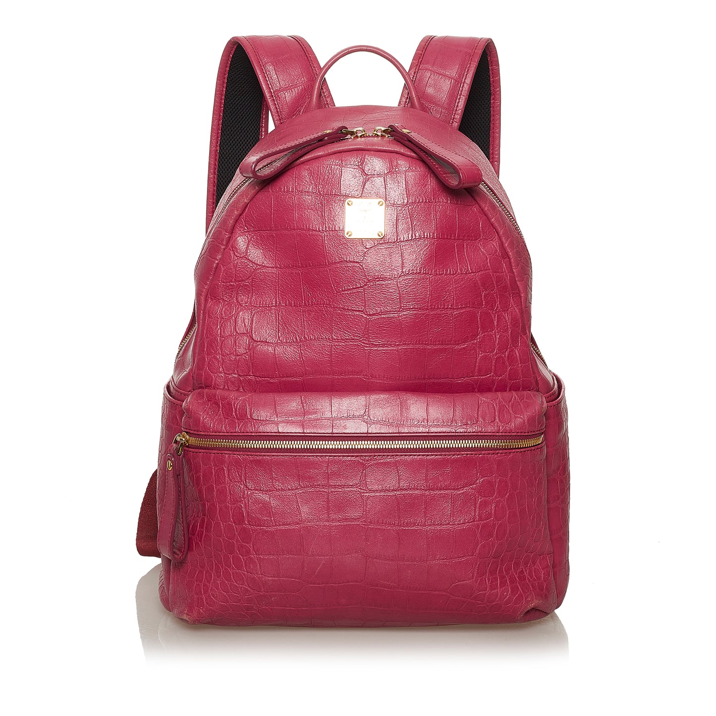 Stark Embossed Leather Backpack