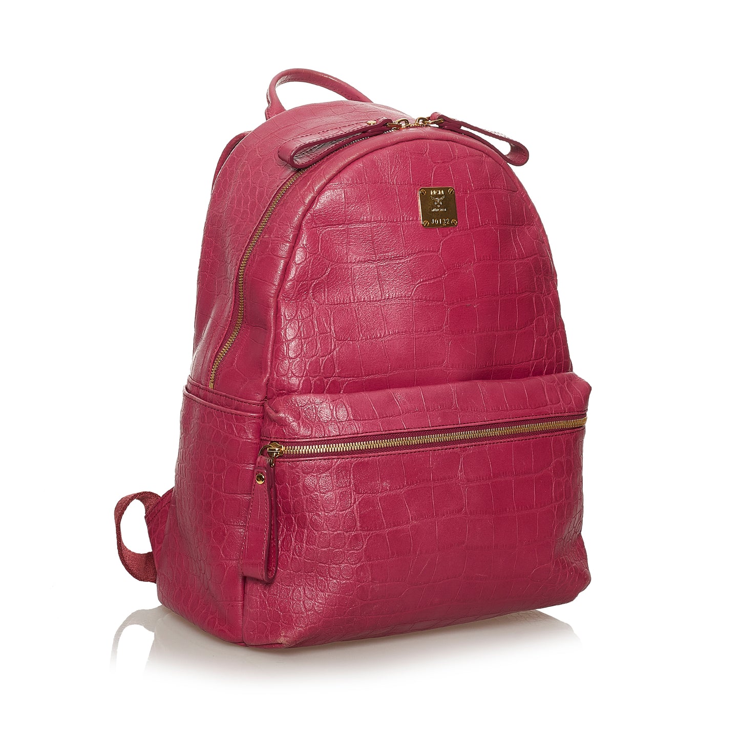 Stark Embossed Leather Backpack