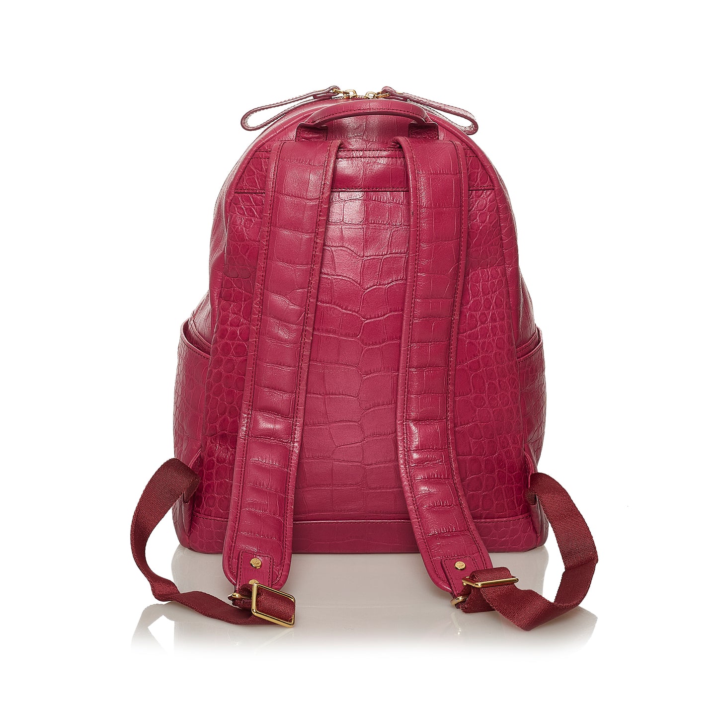 Stark Embossed Leather Backpack