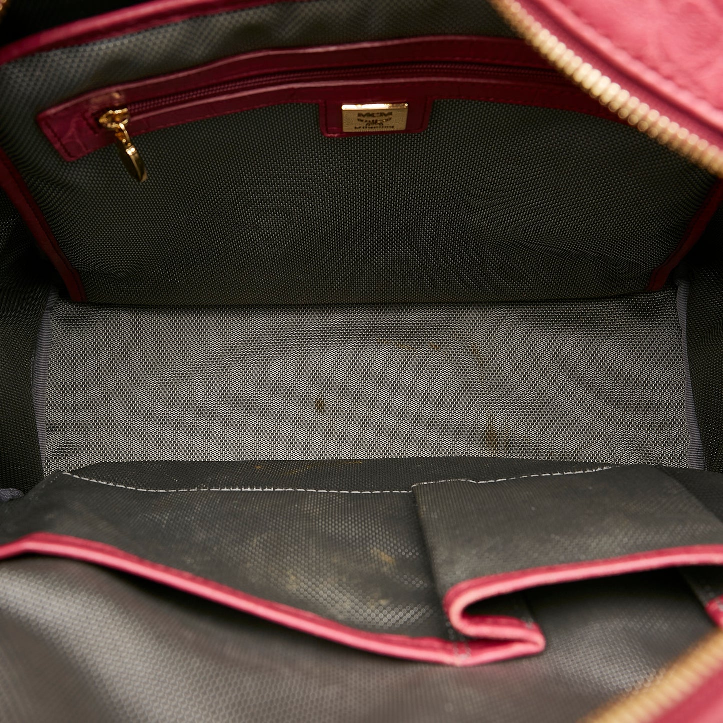 Stark Embossed Leather Backpack
