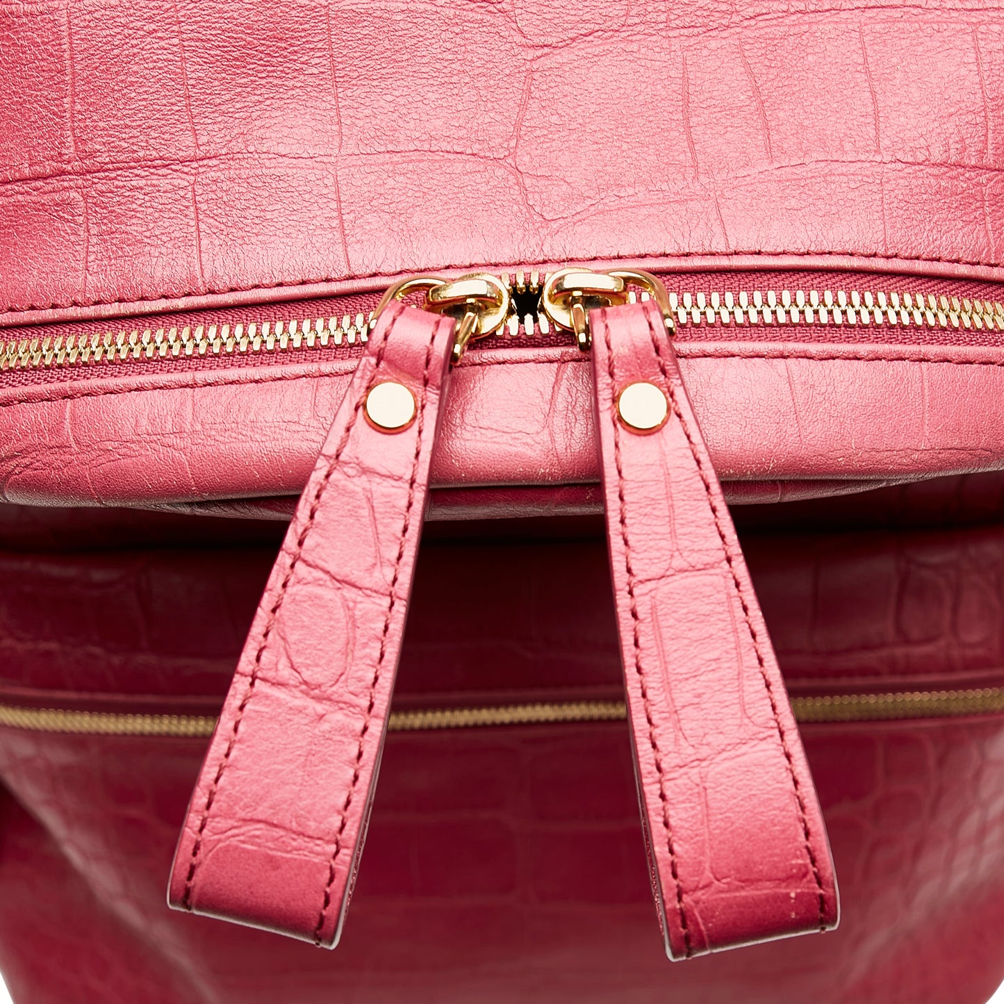 Stark Embossed Leather Backpack