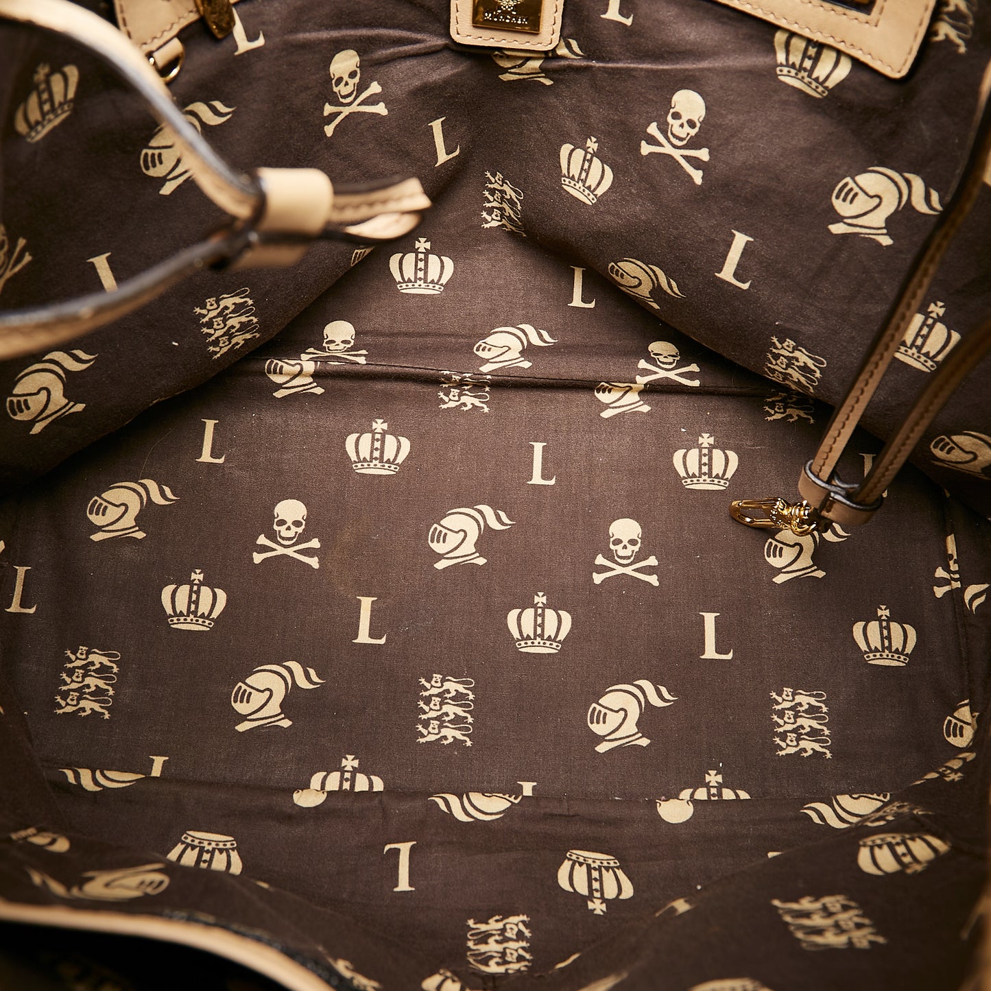 Visetos Leopard Print Leather Tote Bag