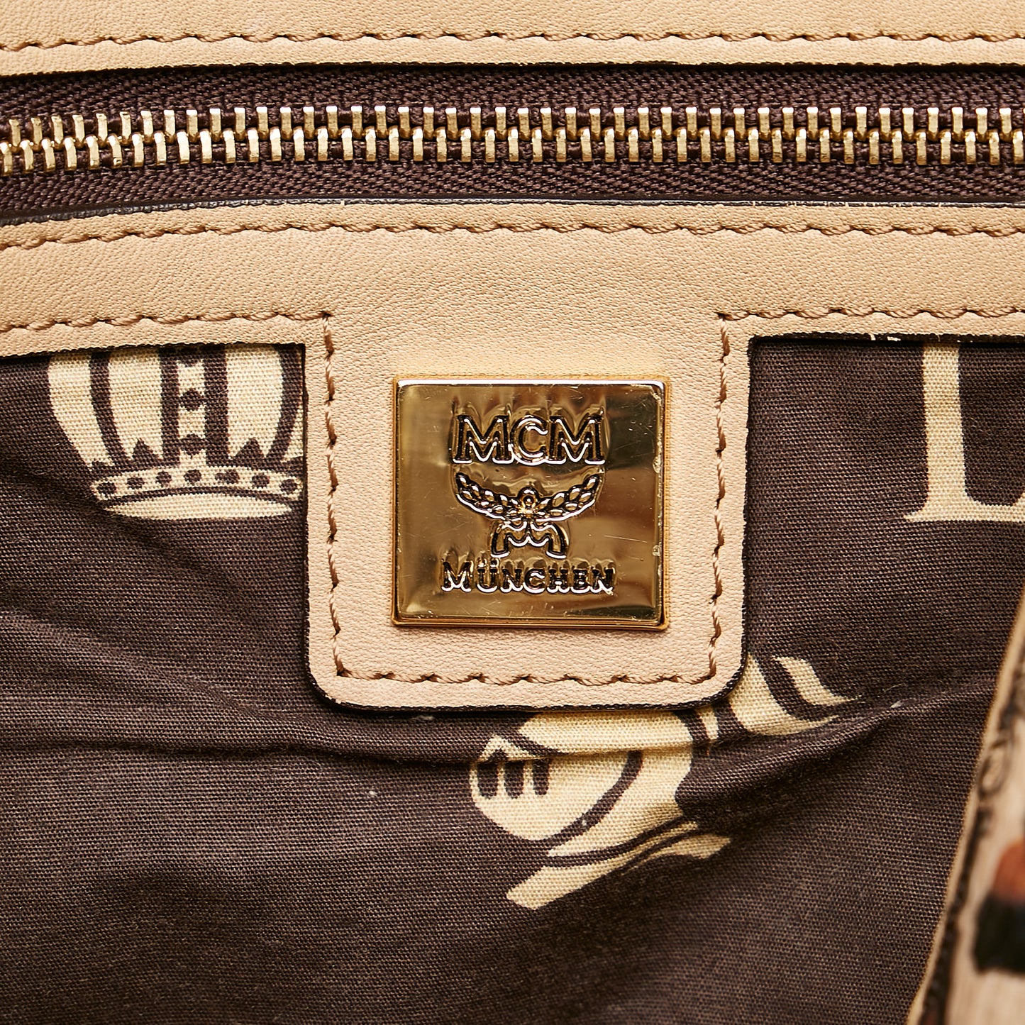 Visetos Leopard Print Leather Tote Bag