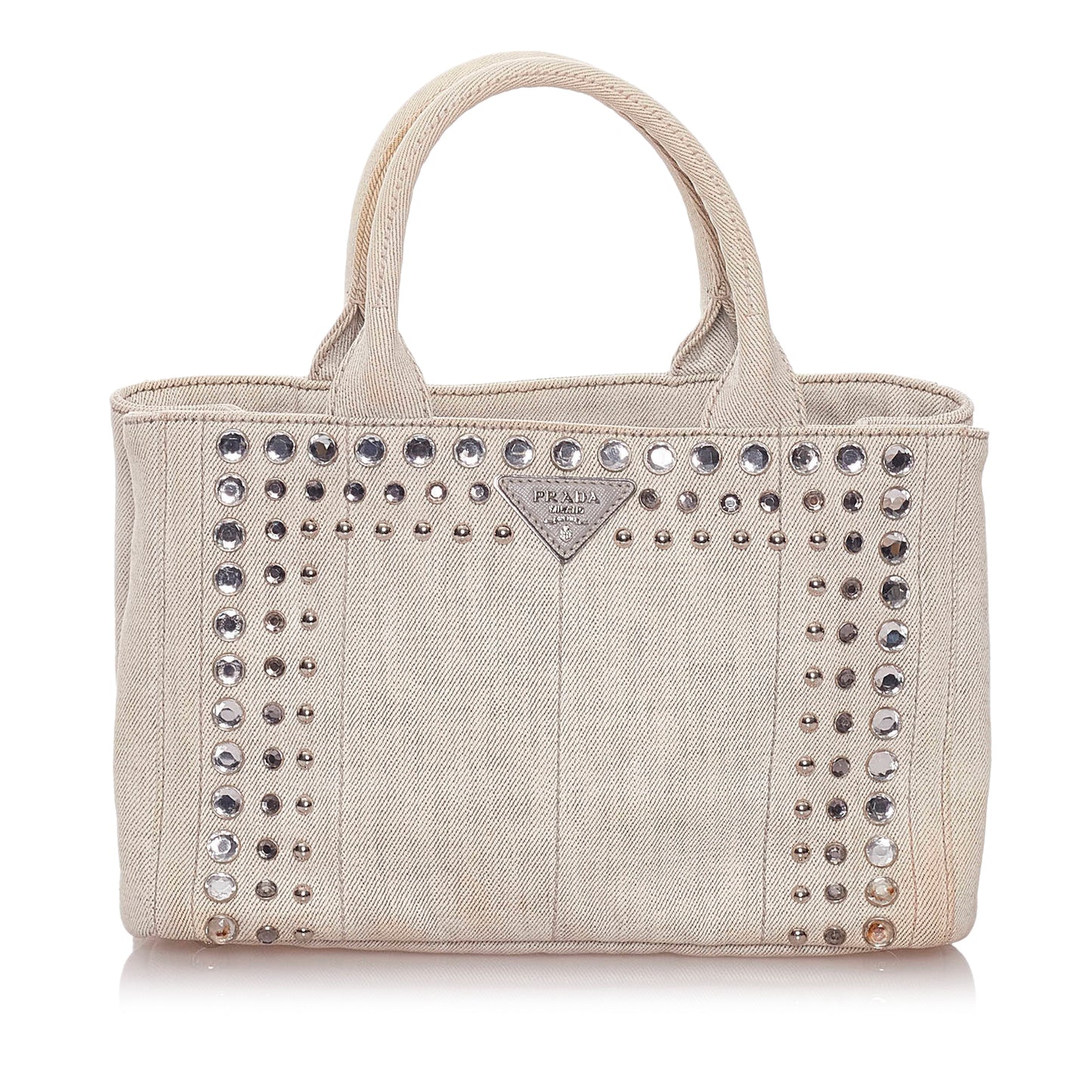 Canapa Studded Canvas Satchel