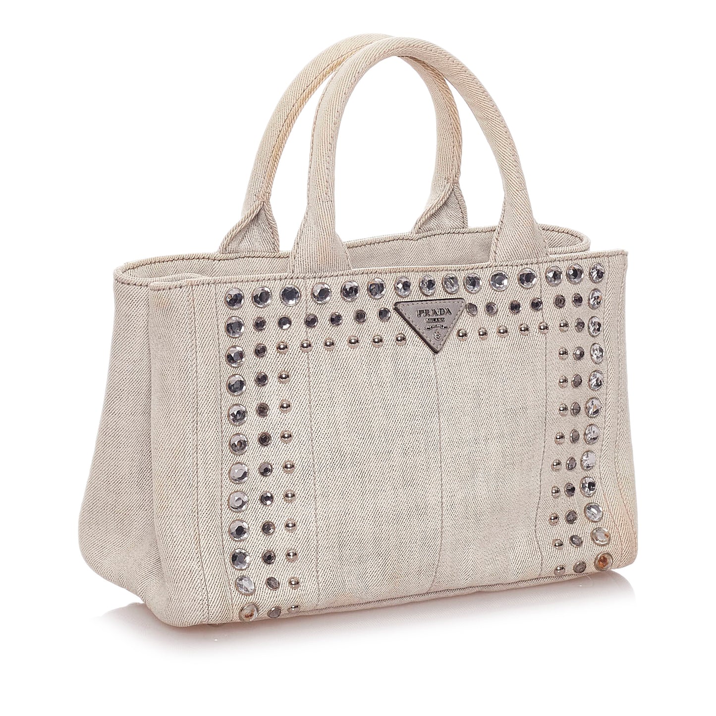 Canapa Studded Canvas Satchel