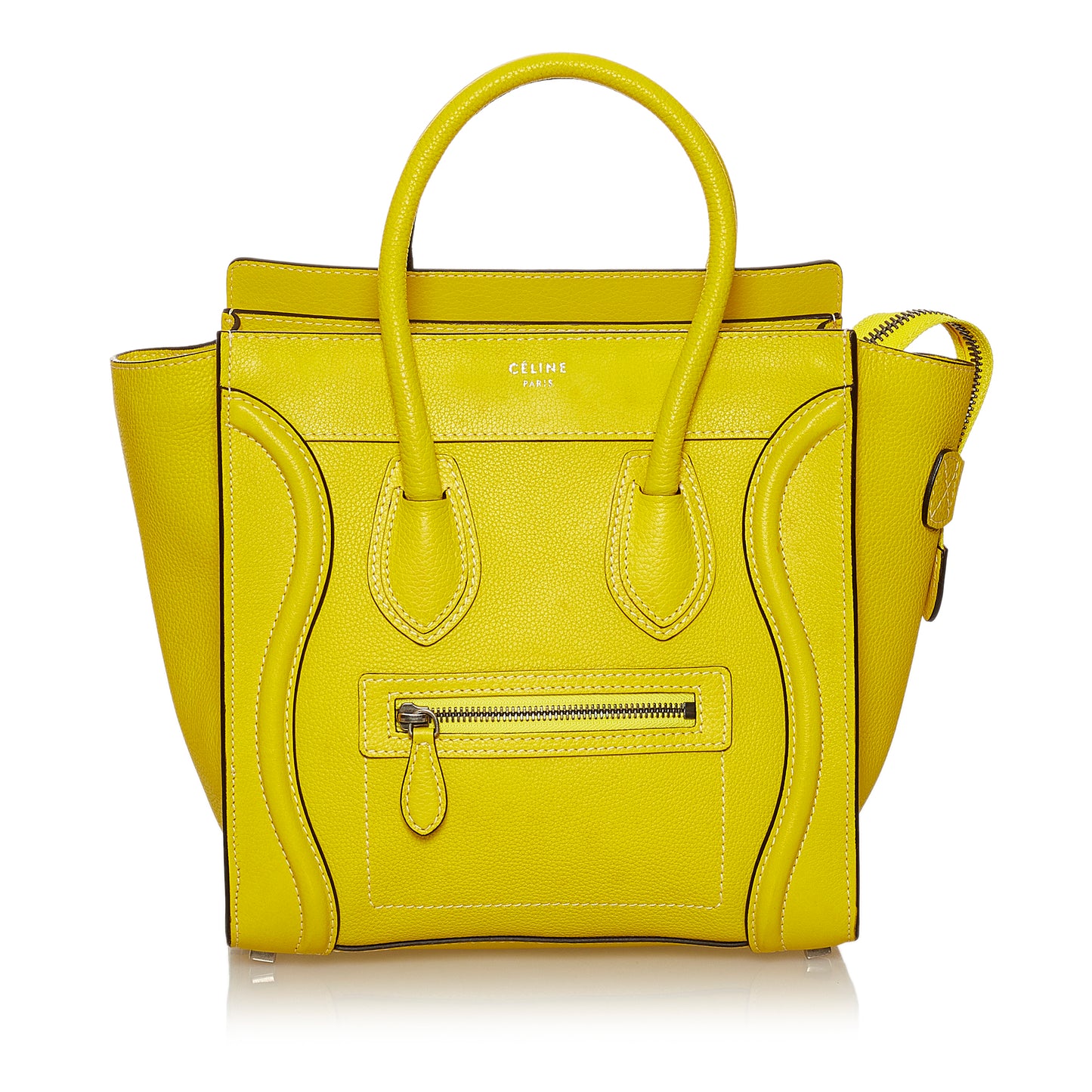 Micro Luggage Tote Leather Handbag