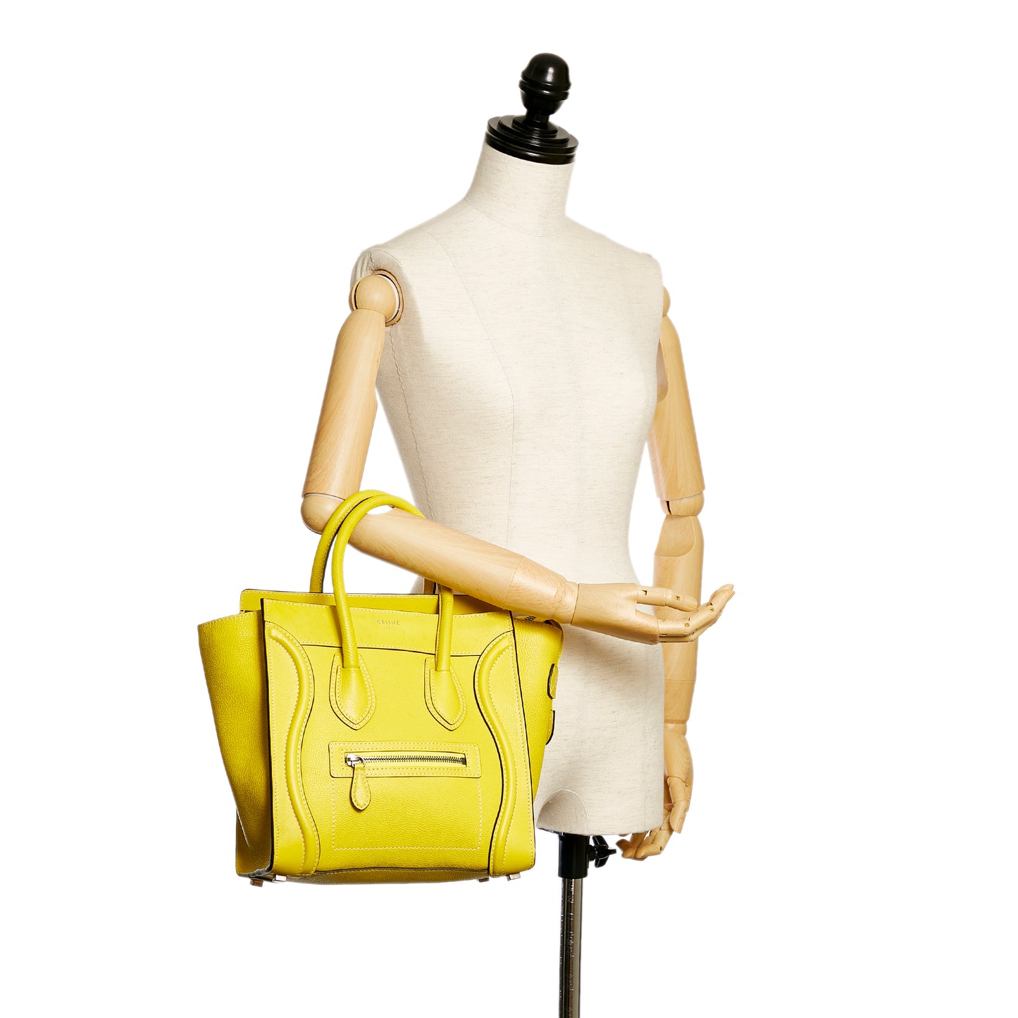 Micro Luggage Tote Leather Handbag