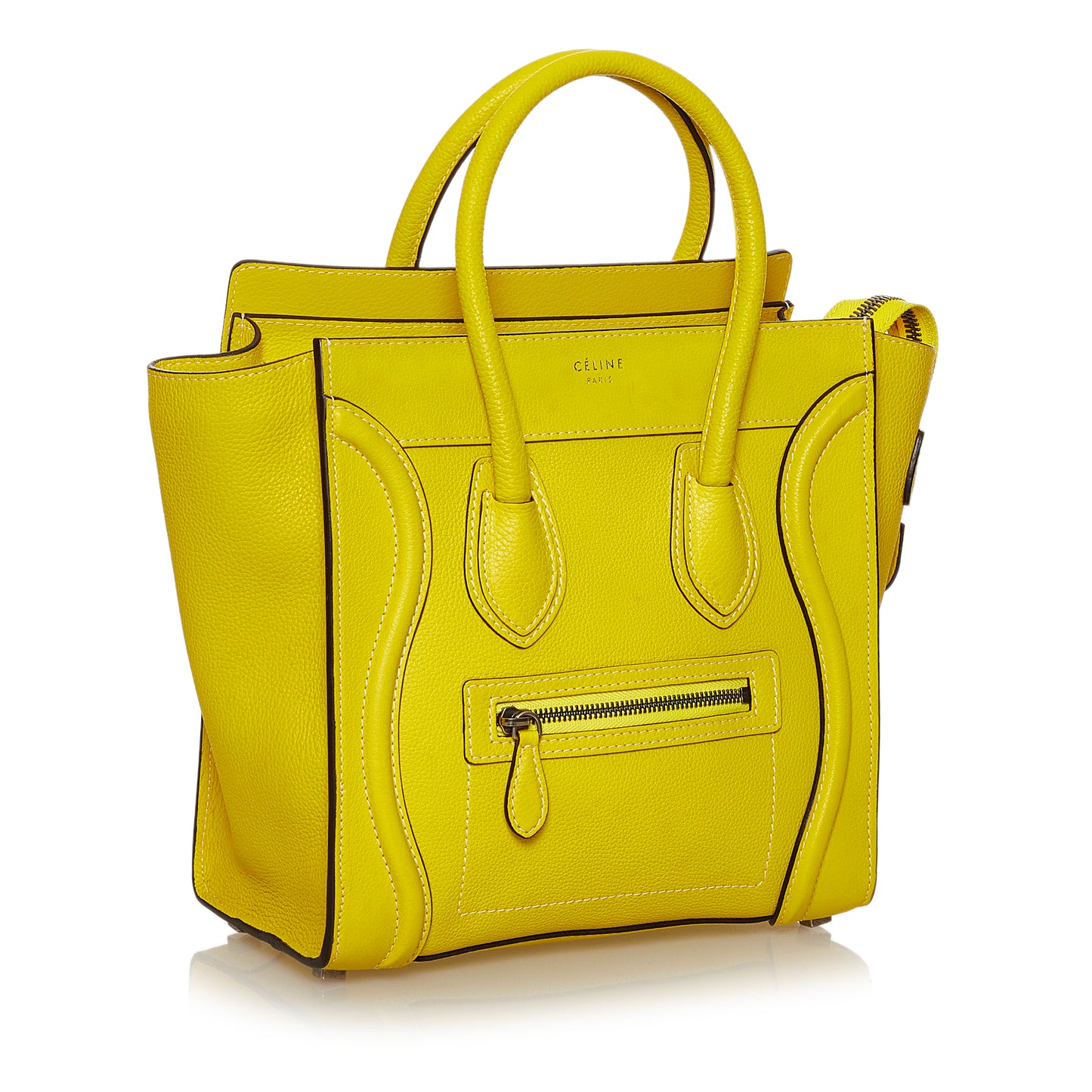 Micro Luggage Tote Leather Handbag