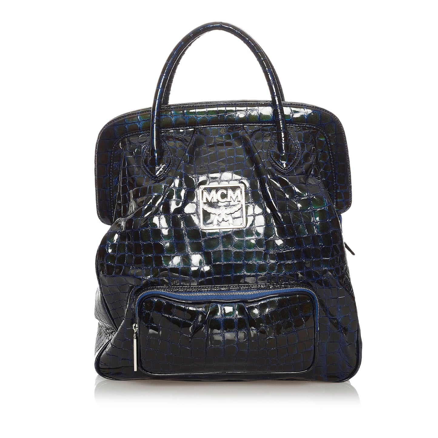 Embossed Patent Leather Tote Bag