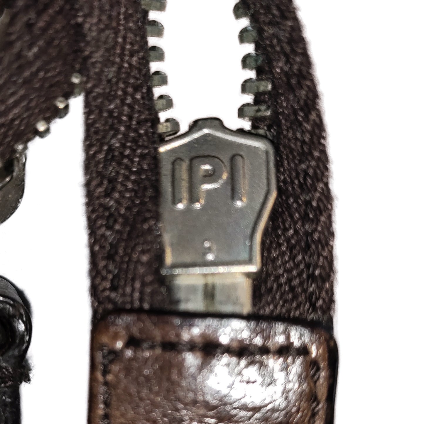 Leather Double Zip Tote Bag