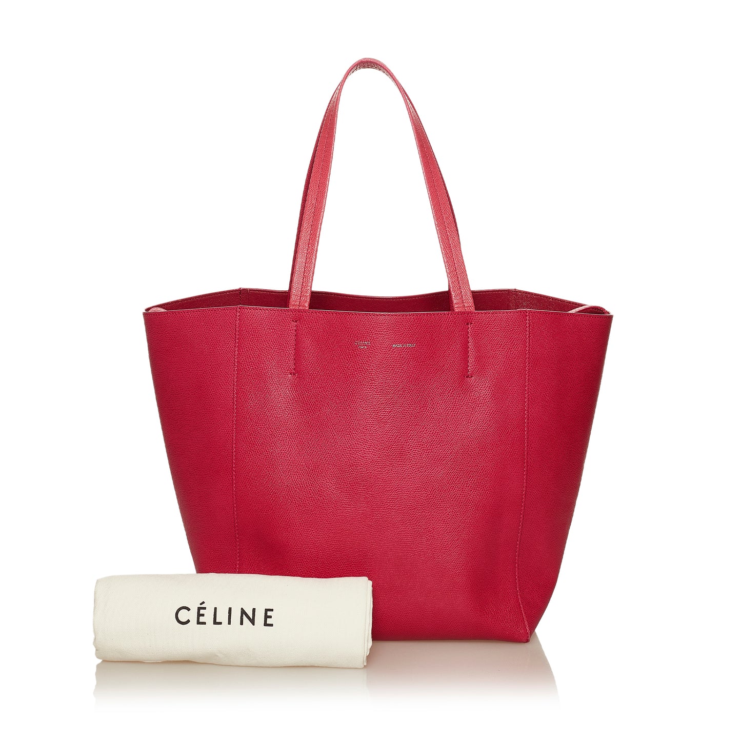 Horizontal Cabas Leather Tote Bag
