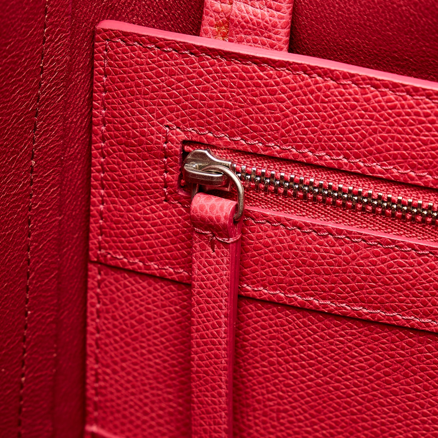 Horizontal Cabas Leather Tote Bag