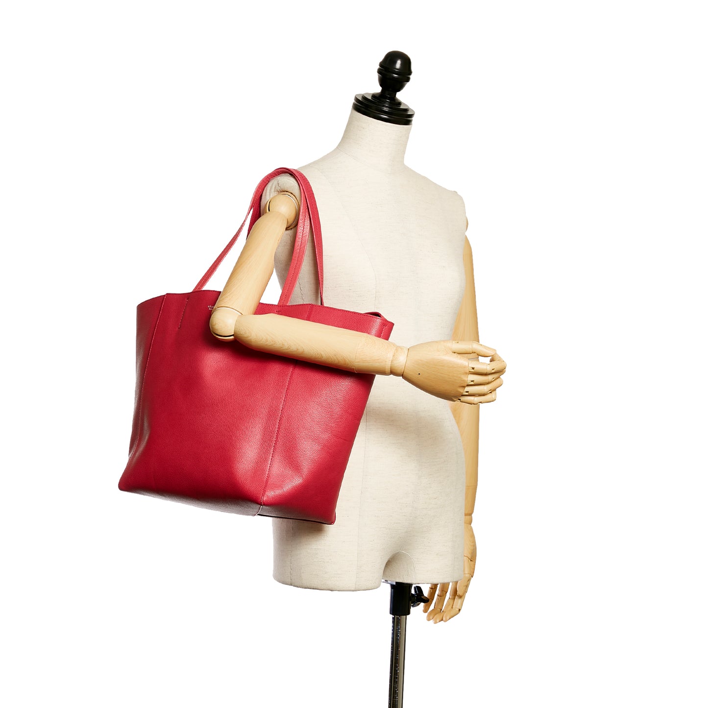 Horizontal Cabas Leather Tote Bag