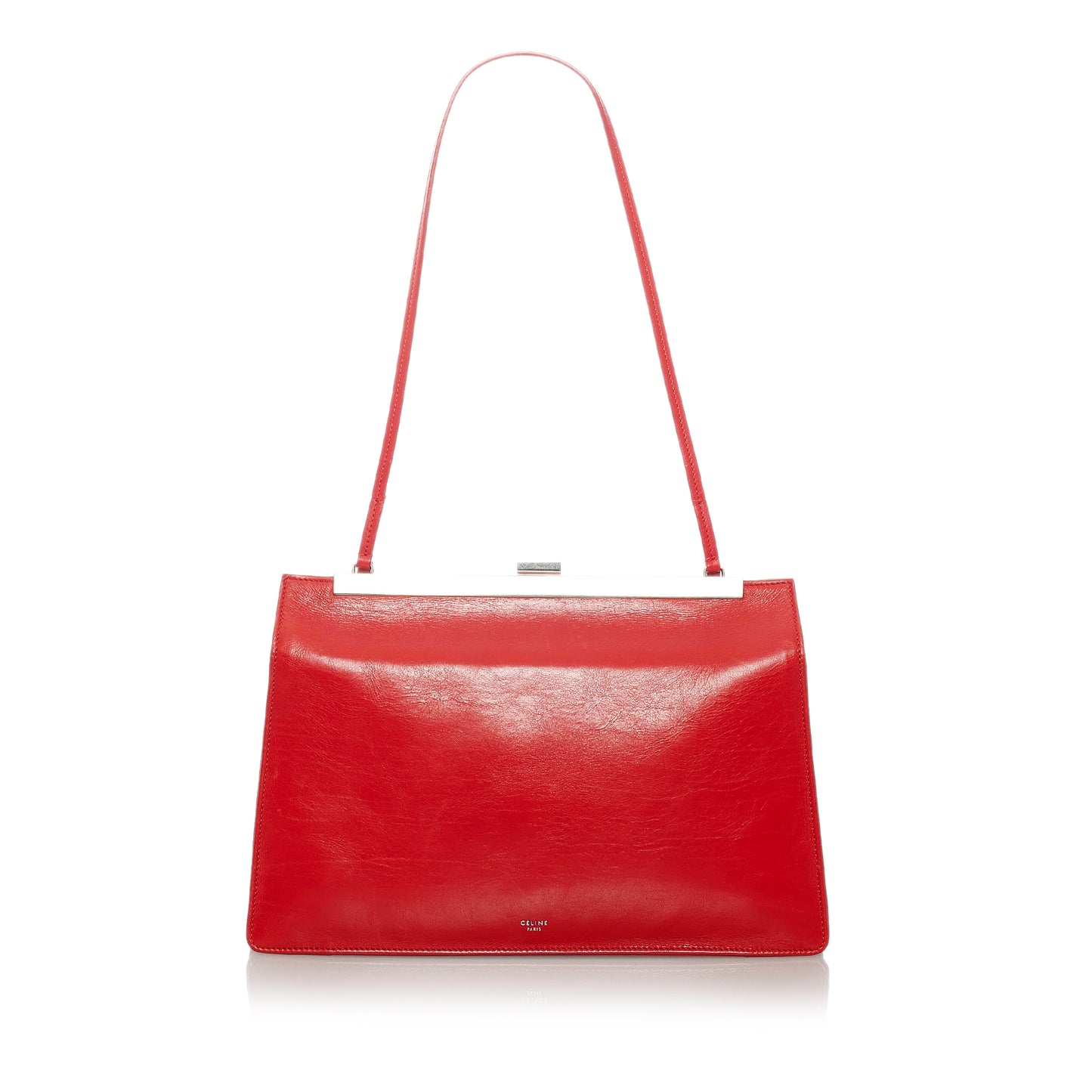 Clasp Leather Shoulder Bag
