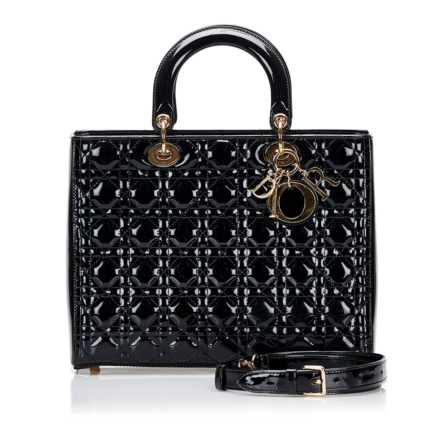 Large Cannage Patent Lady Dior