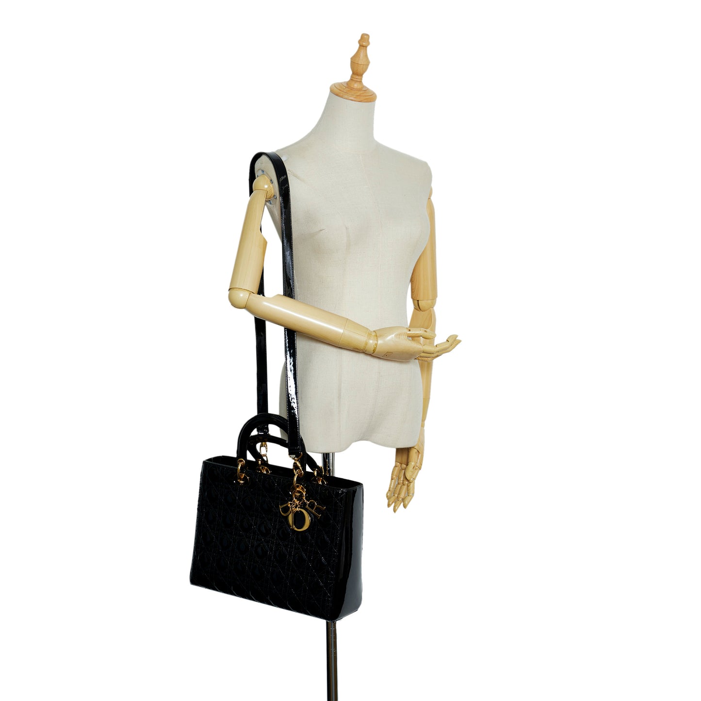 Large Cannage Patent Lady Dior