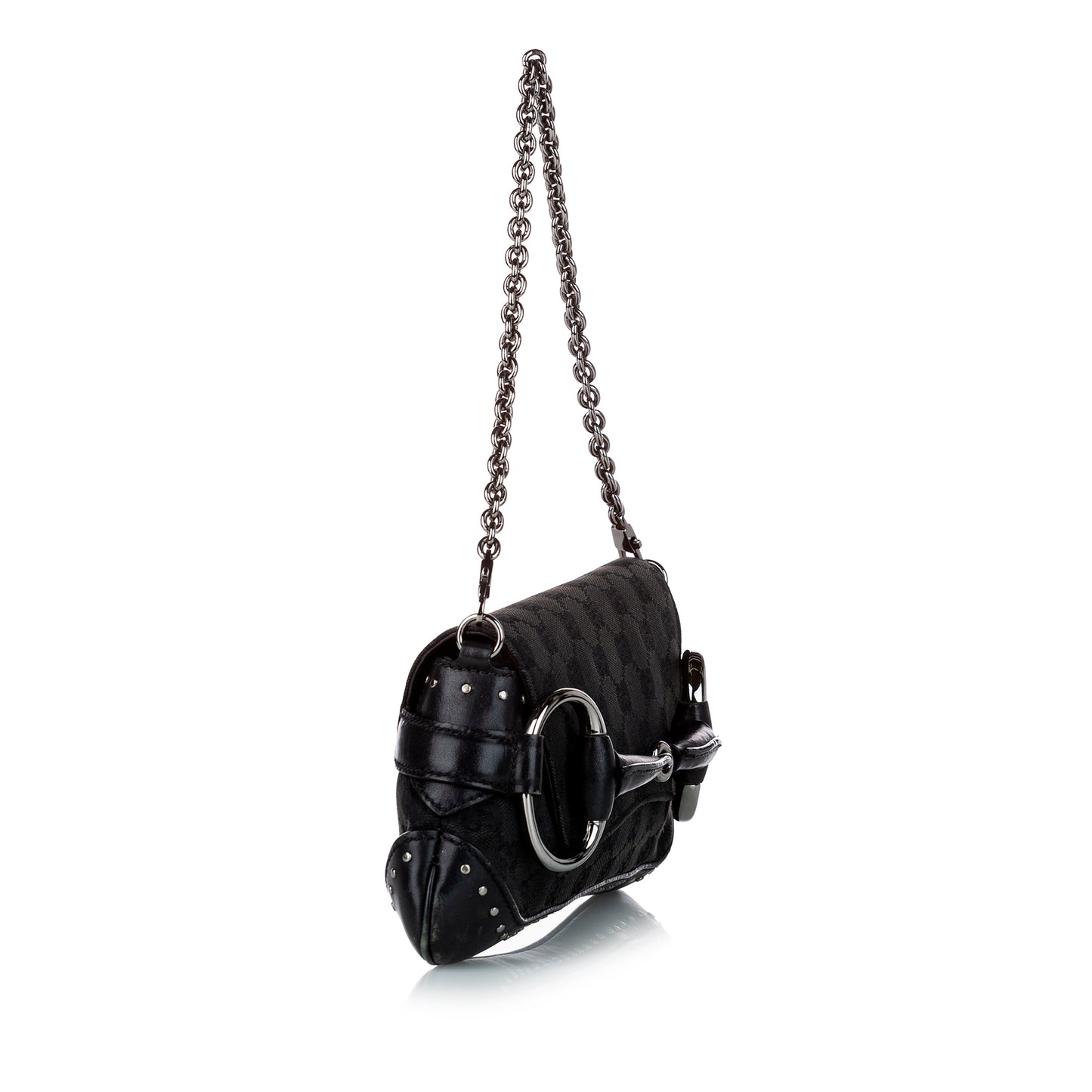 GG Canvas Horsebit Chain Baguette