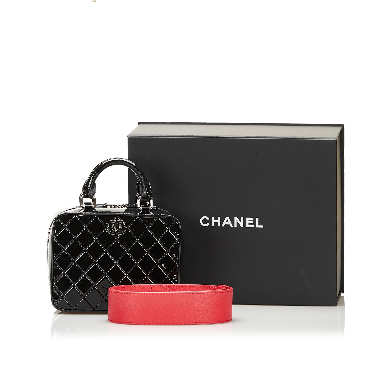 Vanity Case Patent Leather Satchel