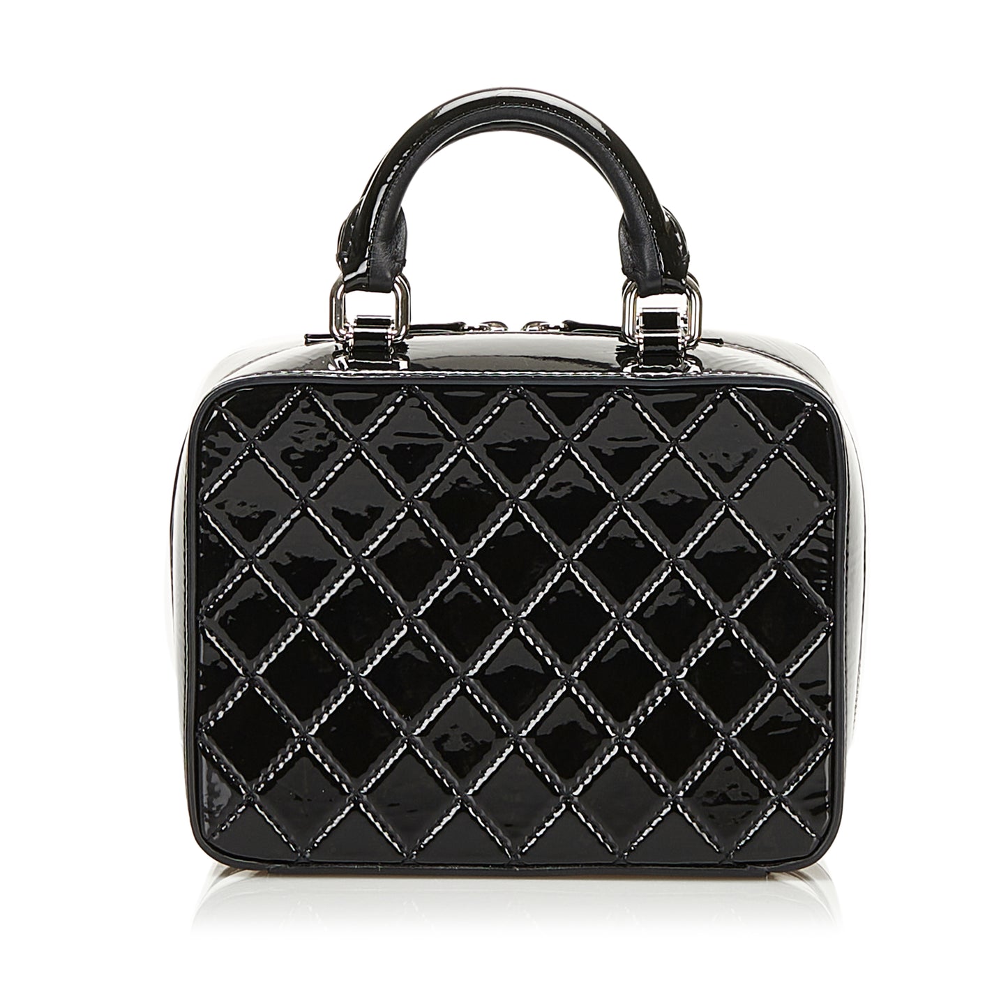 Vanity Case Patent Leather Satchel