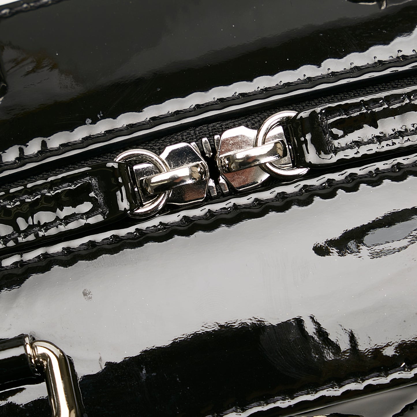 Vanity Case Patent Leather Satchel
