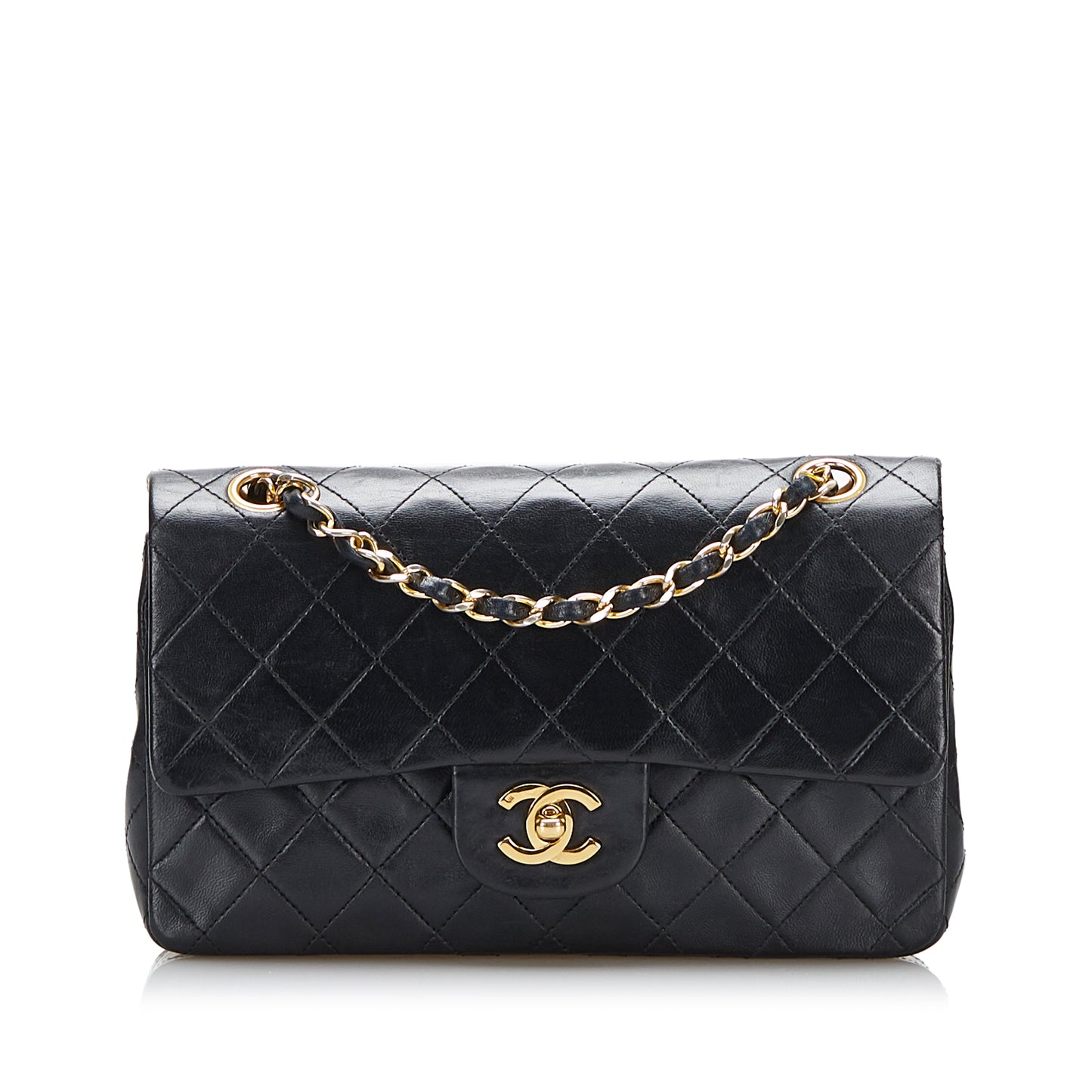 Small Classic Lambskin Double Flap