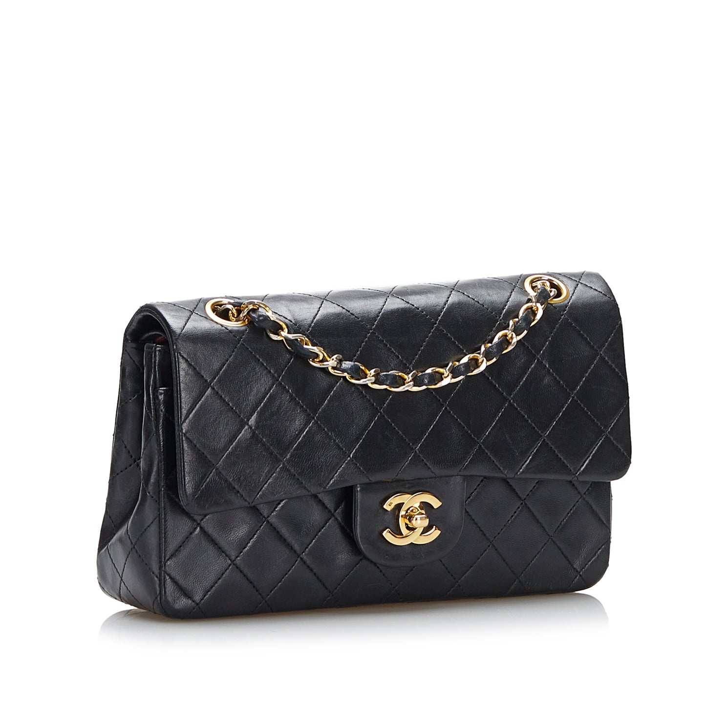 Small Classic Lambskin Double Flap
